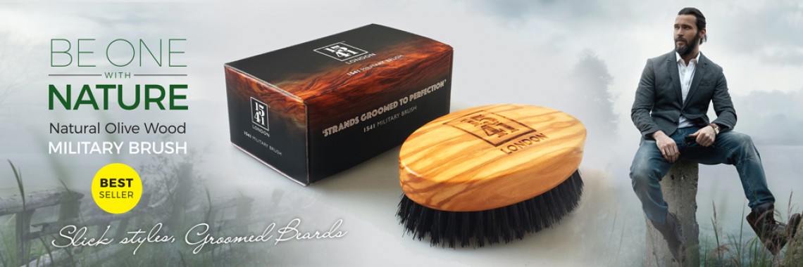 Olive Wood Military Brush